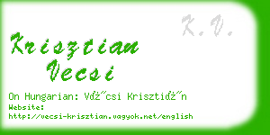 krisztian vecsi business card